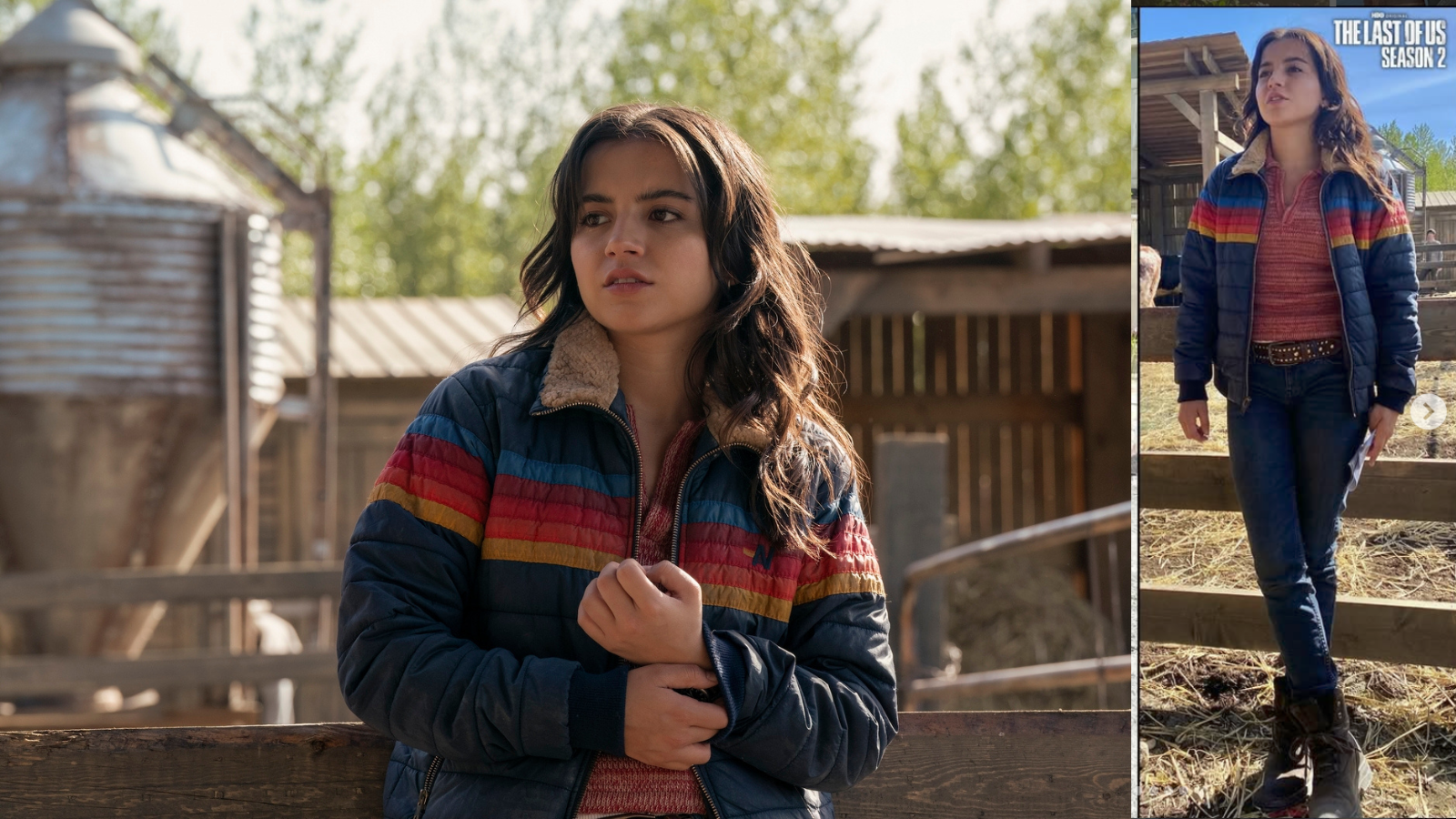 Dina in her signature outfit in HBO's The Last of Us. Details of the outfit described below.