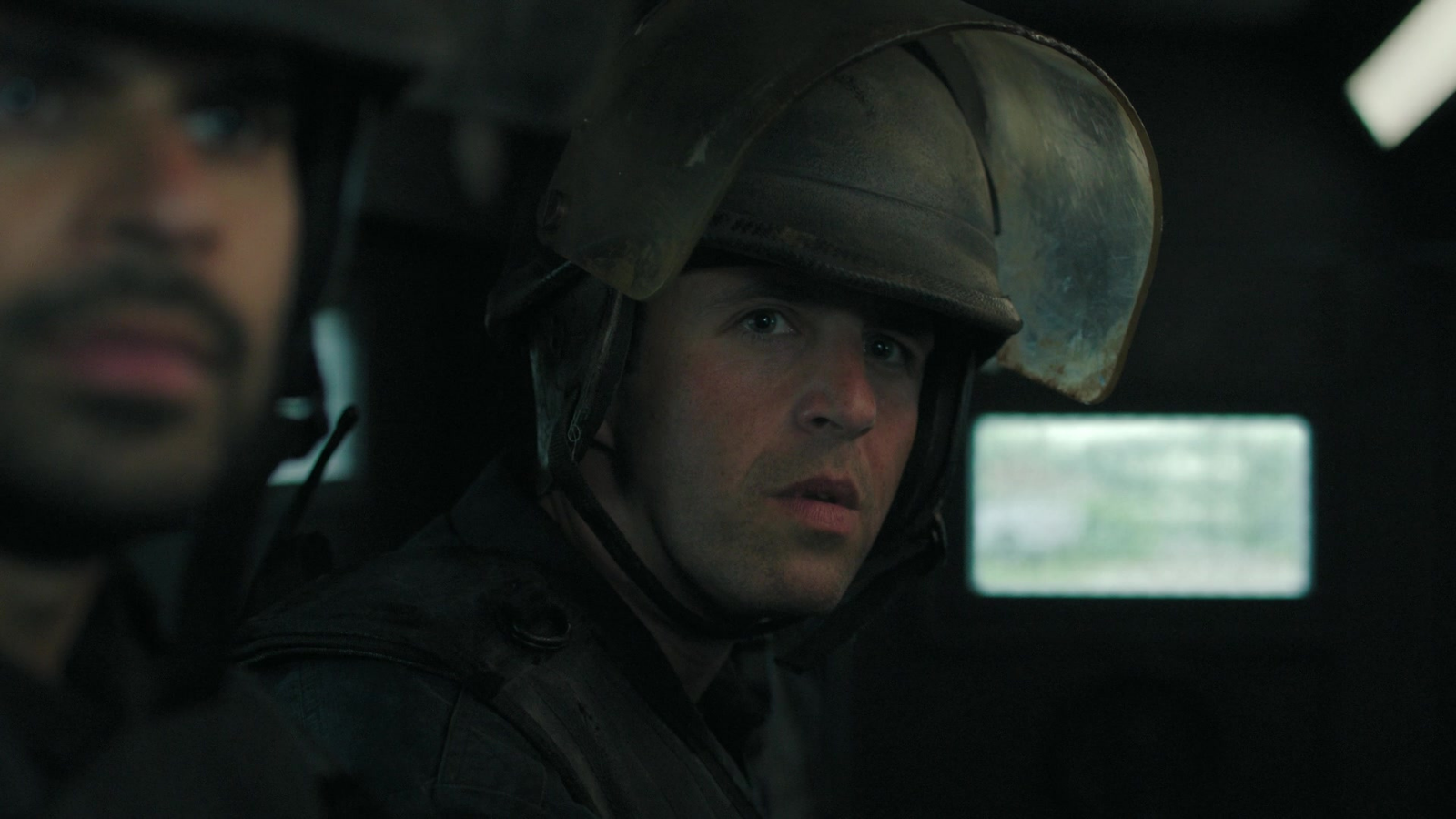 FEDRA officers in season two. Their helmets and visors are caked in dirt.